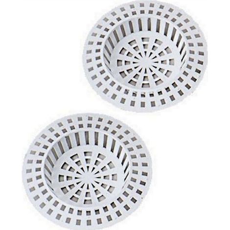 3 GRILLES FILTRANTES POUR ÉVIER UNIVERSEL PVC BLANC DIAMÈTRE 7 CM (1/3)