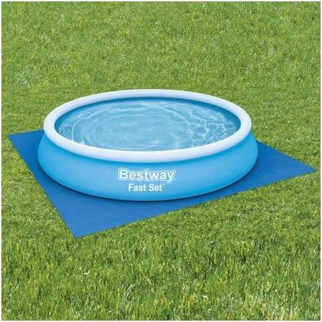 Tapis de fond de piscine rectangulaire 396 x 396 cm – antidérapant, résistant aux UV et à l’eau, compatible avec piscines hors-sol et gonflables (1/5)