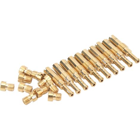 Jeu de 20 gicleurs principaux de carburateur en métal, gicleurs de ralenti, accessoire de rechange pour carburateur Keihin (1/5)