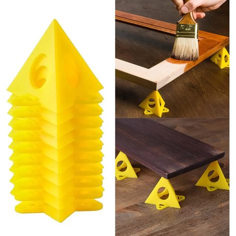 Supports de peinture, Mini supports de peinture, outils, tampons de peinture triangulaires, pieds, accessoires de charpentier, 20 pièces (1/5)