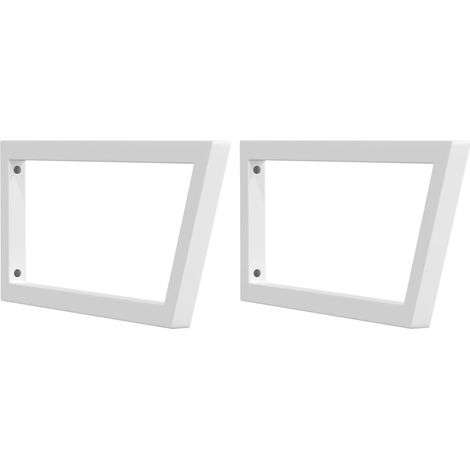 Maison Exclusive - Reggimensole per Lavabo 2 pz Bianche Trapezio in Acciaio