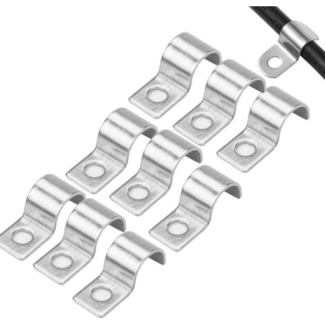 50Pcs U Tube Pince 10mm, Fixation Câbles Tuyaux 304 Acier Inoxydable Epaissi, Cavalier Cable Electrique, Fixation pour Tube (1/5)