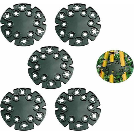 Support Pour Tiges - Fixation En Plastique Injecté Pour Haricots Pois Et Cucurbitacées - Pour Tiges De Bambou - Lot De 5 (1/5)