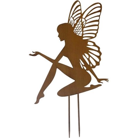 Silhouette déco fée fer 1x46x72cm (1/3)