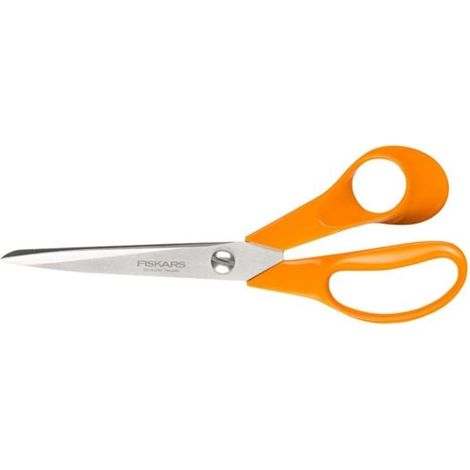 Fiskars – Ciseaux universels droitier 21 cm – Lame en acier inoxydable forgé – Ergonomiques pour confort – Coupe précise et durable