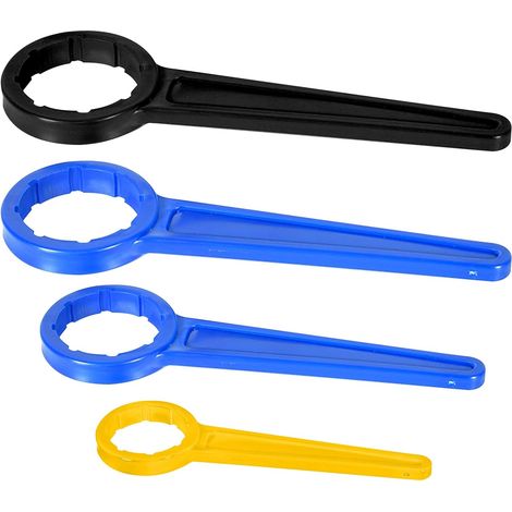 Lot de 4 clés à bidon DIN 41/51/61 - Clé polygonale - Ouvre-bidon - Pour tous les bidons courants de 5, 10, 20, 25 et 30 litres - Pour une ouverture facile des bidons (1/5)
