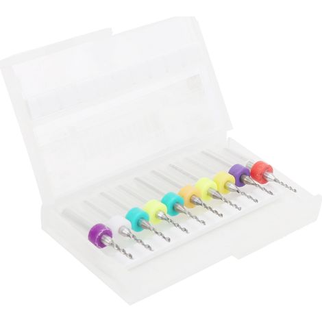 Foret carbure micro 10 pièces tige fixe mini perçage circuit imprimé outils précision 1.1-1.55 mm (1/5)