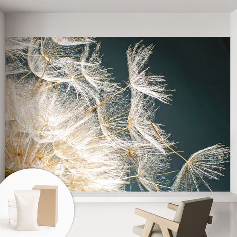 Papier peint intissé décoratif pour salon chambre et cuisine Facile à poser avec colle Pissenlit de légèreté 152x104 cm (1/5)