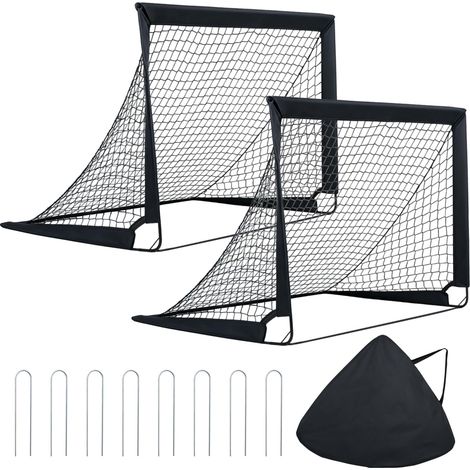 COSTWAY Lot de 2 Cages de Foot Portable Pop-up pour Jardin Entraînement (1/5)