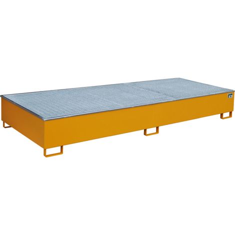 Bauer Südlohn Bac à étagère avec insert PE RW-GR 3300-3 PE, peint, orange jaune