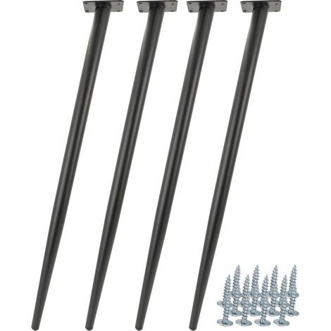 x Möbelbein, schräger Stift, schwarz, 70 cm