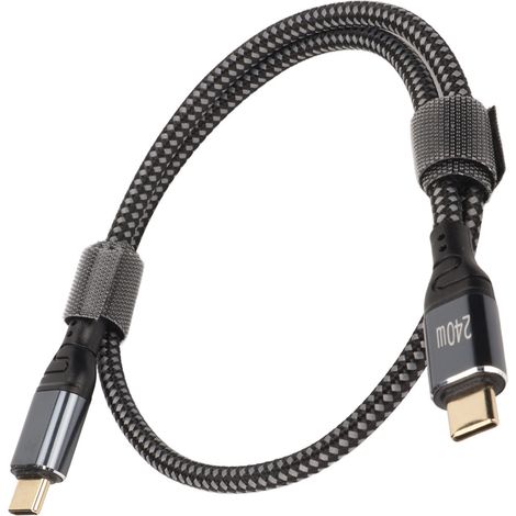 Câble USB C Mâle-Mâle 240W PD, 50 cm, Haute Vitesse 480 Mbps USB 2.0, Double Connecteur pour Transfert Rapide (1/5)