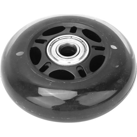 Roulettes de 7,6 cm (3 po) en polyuréthane transparent noir silencieux avec roulements 608ZZ, accessoires pour chariots à bagages (1/5)