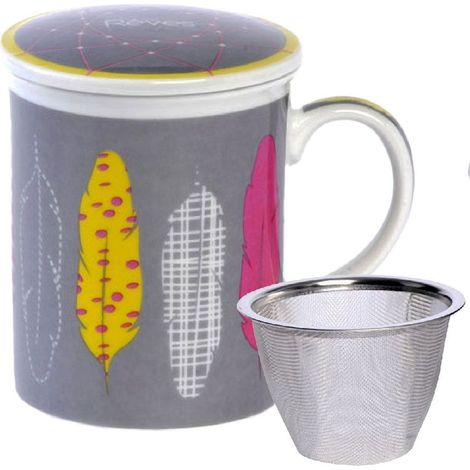 Mug avec infuseur Plumes