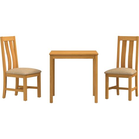 Ensemble de salle à manger 3 pc Beige Bois de chêne massif vidaXL (1/5)