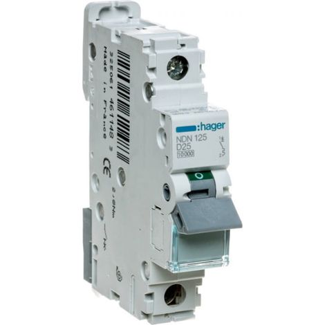 Disjoncteur 1P D 25A 10kA AC NDN125
