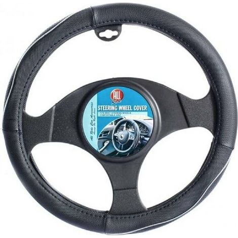 TRADE SHOP - Coprivolante Universale Auto In Ecopelle Copertura Sterzo Macchina Camper 38 Cm - (1/3)