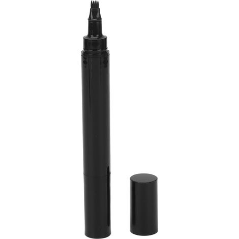 Stylo de coiffure 2 en 1 pour barbier, étanche, longue tenue, double embout, noir, pour remplir la barbe. (1/5)