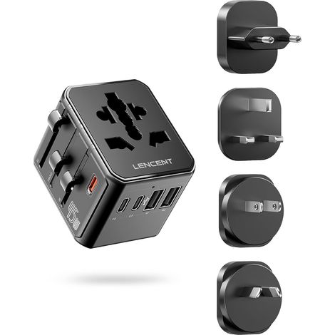 Adaptateur Prise Universelle PD 45W avec 3 USB C, 2 USB A Adaptateur Universel de Voyage Prise International France vers Anglaise UK Irlande USA Canada Australie Chine Japon Thaïlande (1/5)