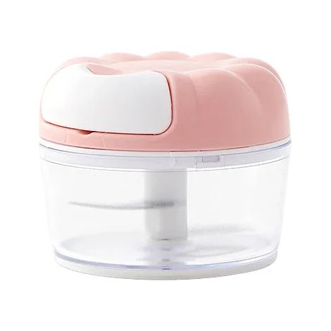 (Rose) Mini presse-ail manuel, hachoir multifonctionnel pour légumes et viande, en acier inoxydable PP (1/5)