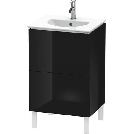 Mobile lavabo L-CUBE 419x520x704mm nero lucido