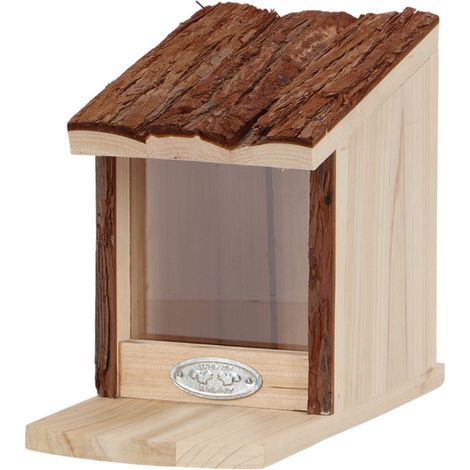 Mangeoire pour écureuil avec toît écorce - Esschert Design (1/3)