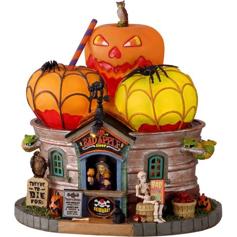 Decorazione "Il cattivo negozio di mele" per Villaggio di Natale e presepe, in Resina da h 13,7 cm (1/4)