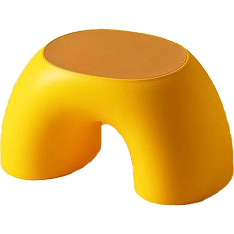 Tabouret enfant en plastique antidérapant, marchepied multifonctionnel jaune pour salle de bain (1/5)