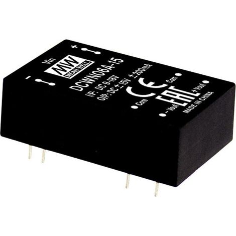 Mean Well DCWN06B-12 DC/DC-Wandlermodul 250 mA 6 W Anzahl Ausgänge: 2 x Inhalt 1 St.