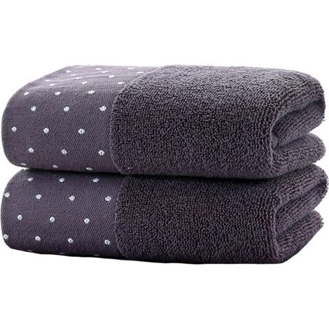 Lot de 2 serviettes douces et absorbantes, 34 x 74 cm, pour salle de bain, sport, voyage, fitness, yoga