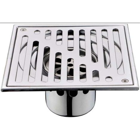 Siphon douche à l'italienne en acier inoxydable – Anti-odeur – Conception de crépine anti-obstruction – 150mm x 150mm