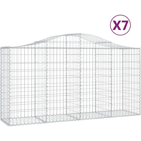 Maison Exclusive - Gabionen mit Hochbogen 7 Stk. 200x50x100/120cm