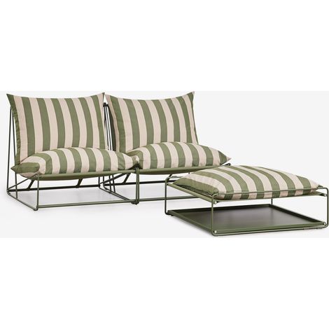 Sofá modular de jardín de 2 piezas y puff convertible Amaro SKLUM        (1/5)