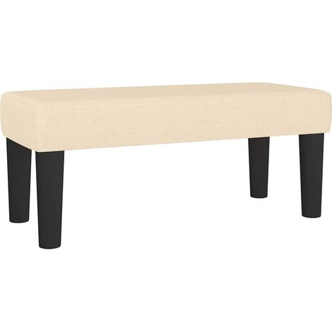 vidaXL Banco de tela color crema 70x30x30 cm (1/2)