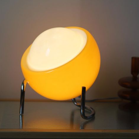 RHG Lampe de table en verre au style rétro Bauhaus, lampe de chevet