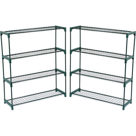 Oypla Flower Staging Display Greenhouse Racking Shelving Double Pack (1/5)