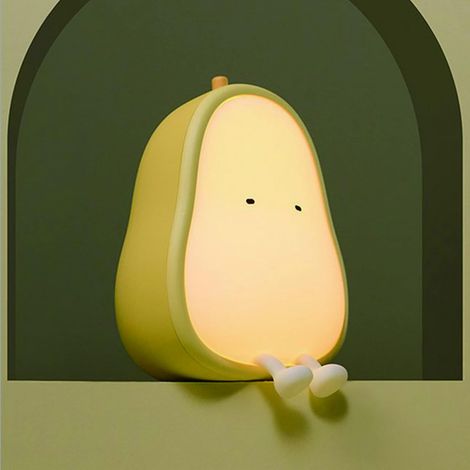 Veilleuse Enfant, Veilleuse Bébé,Veilleuse Bébé Enfant Rechargeable,Veilleuse Bébé LED,Silicone Tactile pour Éclairage de Chevet Cadeau Bebe (Poire) (1/5)