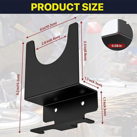 Soporte para amoladora angular, 2 piezas, soporte de pared para amoladora angular, soportes para amoladora angular, estante de almacenamiento, para amoladoras angulares, fresas, pulidoras. (1/3)