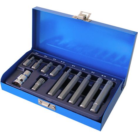 Vielzahn Bit Set 11-teilig M5 bis M12 kurz und lang 10 mm Adapter