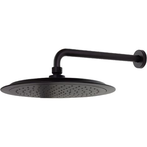 Rociador de ducha extraplano negro mate Ø240mm a pared - ramonsoler (1/2)
