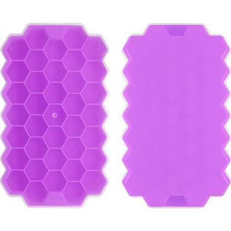 Silikon-Eisform – 12 Fächer – Auslaufsicherer Deckel – Stapelbar – Gefriergeeignet – 2er-Set (1/5)