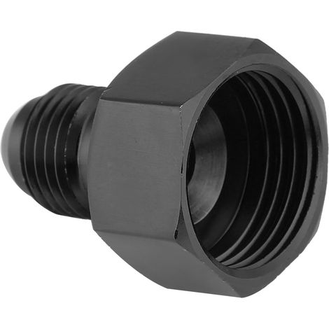Raccord réducteur aluminium AN10 femelle vers AN6 mâle évasé, adaptateur flexible ligne carburant huile, noir, pour tuyau (1/5)