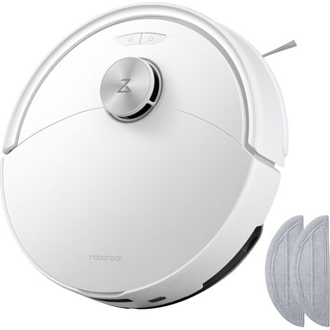 Roborock Q10 S5 Set Saugroboter mit Wischfunktion, 10.000 Pa HyperForce Saugkraft, Dual Anti-Tangle System, Auto Lifting Mopping, Ideal für Tierhaare, Teppiche, Hartböden Set Weiß