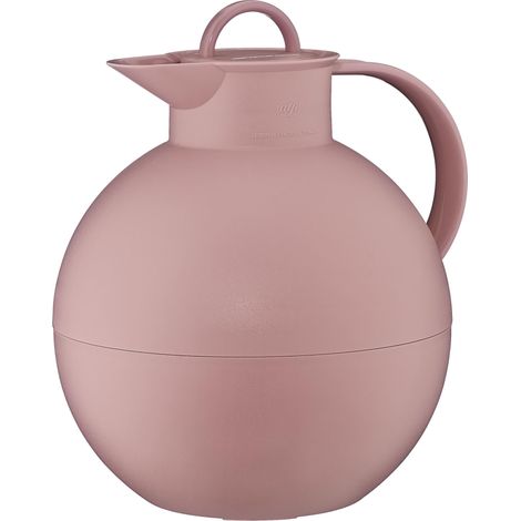 Pichet isotherme, 0,94 l, vieux rose, avec insert en verre trempé sous vide, 12 h chaud/24 h froid, bouchon à vis absolument étanche, pièce de design, cafetière, sans BPA (1/5)