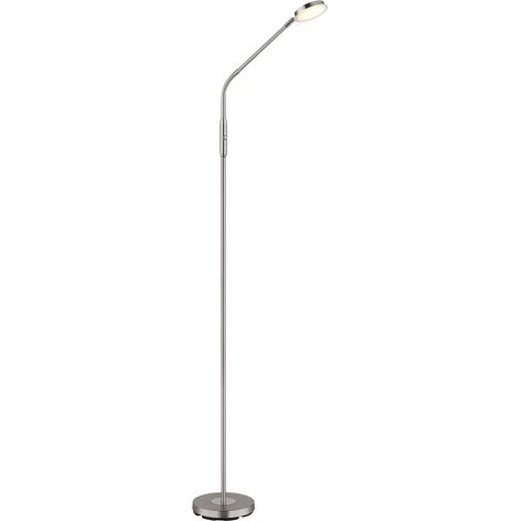 LED Stehleuchte Standleuchte Leselampe Metall Nickel matt Touchdimmer H 173 cm (1/5)