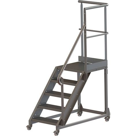 Stahlplattform mit 8 Stufen - max. Arbeitshöhe 3,60 m - PL600INOX360-GCDR