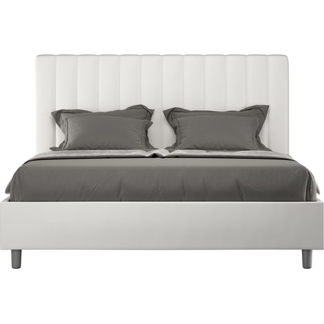 Letto Matrimoniale 160x200 cm Senza Rete Agueda Bianco (1/5)