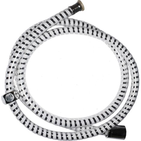 Flexibler Brauseschlauch 2 m, Farbe Weiß/Chrom – EDM