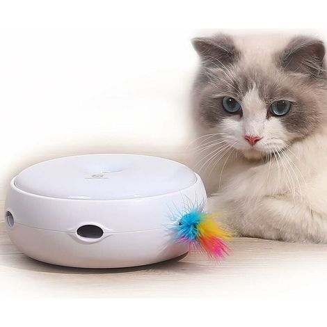 Giocattolo intelligente per gatti con piume, versione silenziosa, giocattolo interattivo per gattini, 3 modalità, giocattolo elettronico, stimolatore interessante automatico e casuale (1/5)