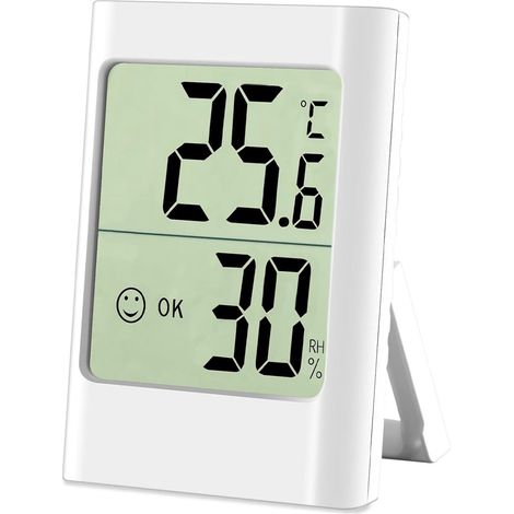 Termometro igrometro LCD per la misurazione di temperatura e umidità in ambienti interni: termoigrometro di precisione con display. (1/5)